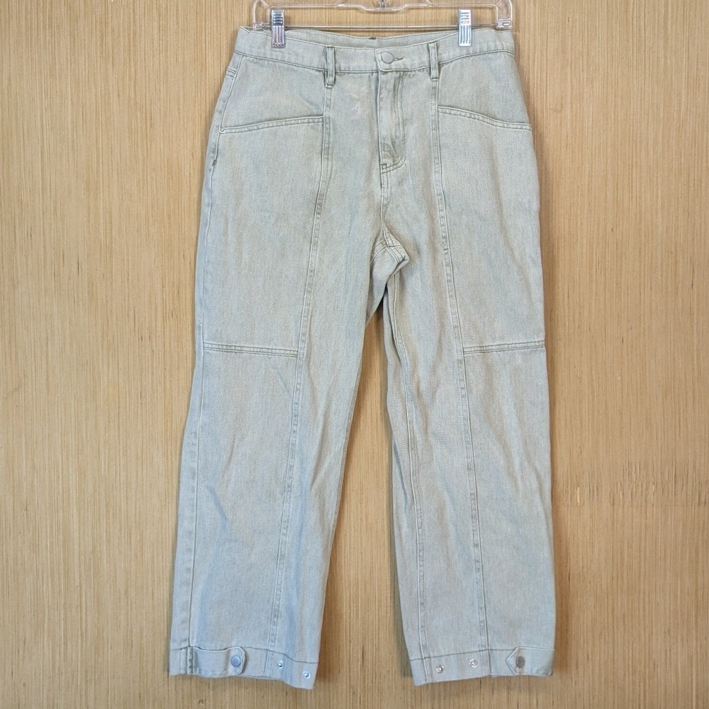 Harper Heritage Francesca's Sage Green Utility Wide Leg Pants Womens 28 Grunge